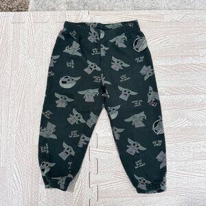 Children’s Star Wars Grogu Kids Sweatpant Joggers Dark Green Pants